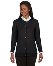 Devon & Jones Classic DP181W Women Perfect Fit  Ribbon Cardigan at GotApparel