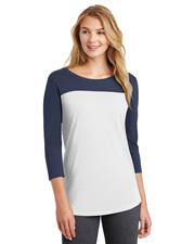 District DT2700 Women   Junior Rally 3/4-Sleeve Tee at GotApparel