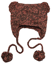 District DT626 Men Hand Knit CatEared Beanie at GotApparel