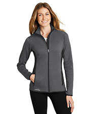 Custom Embroidered Eddie Bauer EB239 Ladies 13 oz. Full-Zip Heather Stretch Fleece Jacket at GotApparel