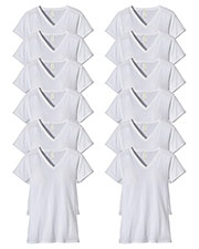 Custom Embroidered Econscious EC3052 Women 4.4 Oz. 100% Organic Cotton Short-Sleeve V-Neck T-Shirt 12-Pack at GotApparel