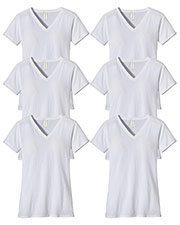 Custom Embroidered Econscious EC3052 Women 4.4 Oz. 100% Organic Cotton Short-Sleeve V-Neck T-Shirt 6-Pack at GotApparel