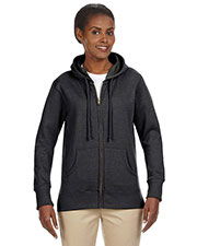 Custom Embroidered Econscious EC4580 Women 7 Oz. Organic/Recycled Heathered Fleece Full-Zip Hood at GotApparel