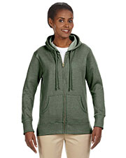 Custom Embroidered Econscious EC4580 Women 7 Oz. Organic/Recycled Heathered Fleece Full-Zip Hood at GotApparel