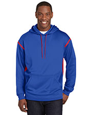 Sport-Tek® TST246 Men Tall Tech Fleece Colorblock Hooded Sweatshirt at GotApparel