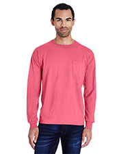 Hanes GDH250 Men Garment-Dyed Long-Sleeve T-Shirt at GotApparel