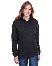 J America JA8891 Women Ladies' Quilted Snap Pullover at GotApparel
