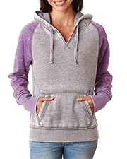 J America J8926 Women Zen Contrast Hooded Fleece at GotApparel