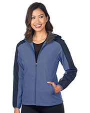 Tri-Mountain JL6355 Women Bonded Soft Shell Hooded Jacket at GotApparel