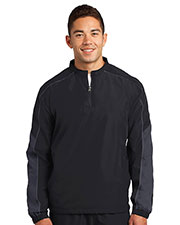 Sport-Tek JST64 Men Piped Colorblock 1/4-Zip Wind Shirt at GotApparel