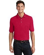 Port Authority K420P Men Pique Knit Polo With Pocket at GotApparel