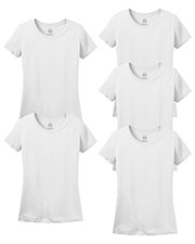 Fruit Of The Loom L3930R Women 5 Oz. 100% Heavy Cotton Hd T-Shirt 5-Pack at GotApparel