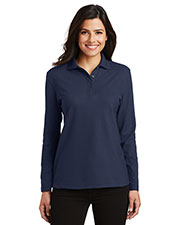 Port Authority L500LS Women Long-Sleeve Silk Touch Polo at GotApparel