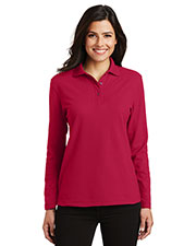 Port Authority L500LS Women Long-Sleeve Silk Touch Polo at GotApparel