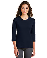 Port Authority L517 Women Cotton 3/4-Sleeve Scoop Neck Shirt at GotApparel