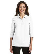 Port Authority L562 Women Silk Touch 3/4-Sleeve Polo at GotApparel