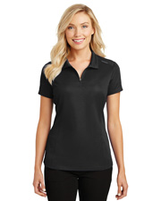 Port Authority L580 Women Pinpoint Mesh Zip Polo at GotApparel