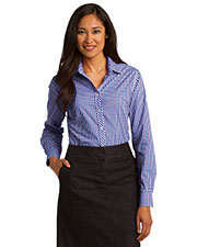 Port Authority L654 Women Long-Sleeve Gingham Easy Care Shirt at GotApparel