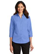 Port Authority L665 Women 3/4-Sleeve Superpro Twill Shirt at GotApparel