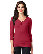 Port Authority LM1007 Women Concept Stretch 3/4-Sleeve Scoop Henley at GotApparel