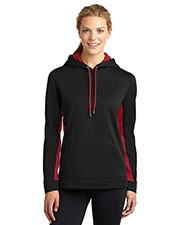 Sport-Tek® LST235 Women Sport-Wick Fleece Colorblock Hooded Pullover at GotApparel