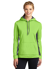 Sport-Tek® LST235 Women Sport-Wick Fleece Colorblock Hooded Pullover at GotApparel