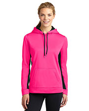 Sport-Tek® LST235 Women Sport-Wick Fleece Colorblock Hooded Pullover at GotApparel