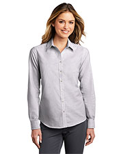 Port Authority LW657 Women <sup> ®</Sup> Ladies Superpro<sup> ™</Sup> Oxford Stripe Shirt. at GotApparel