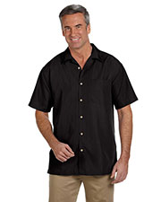 Harriton M560 Men Barbados Textured Camp Shirt at GotApparel