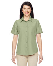 Harriton M580W Women Key West Short-Sleeve Performance Staff Shirt at GotApparel
