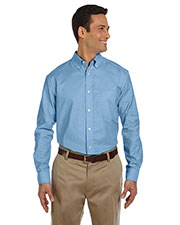 Harriton M600 Men Long-Sleeve Oxford With Stain-Release at GotApparel