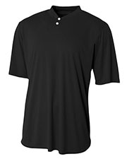 A4 Drop Ship NB3143 Boys Tek 2-Button Henley Jersey at GotApparel