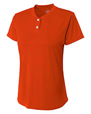 A4 NG3143 Girls TwoButton Henley at GotApparel