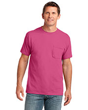 Port & Company PC54P Men 5.4 Oz 100% Cotton Pocket T-Shirt at GotApparel