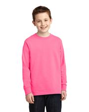 Port & Company PC54YLS Boys Long Sleeve 5.4 oz 100% Cotton T-Shirt at GotApparel