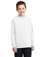 Port & Company PC54YLS Boys Long Sleeve 5.4 oz 100% Cotton T-Shirt at GotApparel