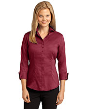 Red House RH69 Women 3/4-Sleeve Nailhead Non-Iron Button-Down Shirt at GotApparel