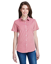 Artisan Collection by Reprime RP321 Ladies 3.7 oz Microcheck Gingham Short-Sleeve Cotton Shirt at GotApparel