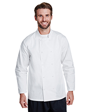 Artisan Collection by Reprime RP665 Unisex 5.8 oz Studded Front Long-Sleeve Chef's Jacket at GotApparel