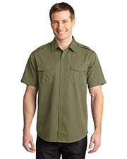 Port Authority S648 Men Stain-Resistant Short-Sleeve Twill Shirt at GotApparel