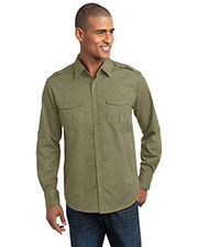 Port Authority S649 Men Stain-Resistant Roll Sleeve Twill Shirt at GotApparel