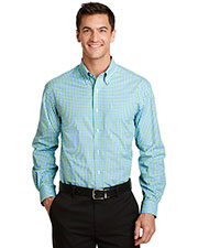 Port Authority S654 Men Long-Sleeve Gingham Easy Care Shirt at GotApparel