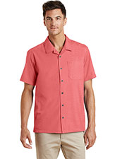 Port Authority S662 Adult Textured Camp Shirt at GotApparel