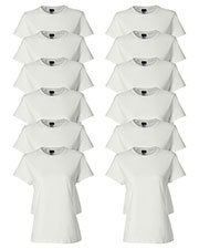 Hanes SL04 Women 4.5 Oz. 100% Ringspun Cotton Nanot T-Shirt 12-Pack at GotApparel