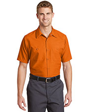 Red Kap  SP24LONG Men Long Size Short-Sleeve Industrial Work Shirt at GotApparel