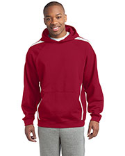 Sport-Tek® TST265 Men Tall Sleeve Stripe Pullover Hooded Sweatshirt at GotApparel