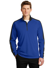 Sport-Tek® ST861 Men   Sport-Wick & Textured Colorblock 1/4-Zip Pullover at GotApparel