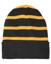 Sport-Tek® STC31 Unisex   Striped Beanie With Solid Band at GotApparel