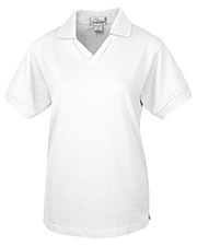 Tri-Mountain 101 Women Venice V-Neck Pique Short-Sleeve Golf Shirt at GotApparel
