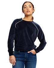 US Blanks US538 Ladies 7.6 oz Velour Long Sleeve Crop T-Shirt at GotApparel